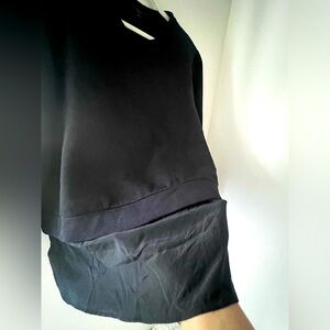 COS Black Silk Panel Sweater US L